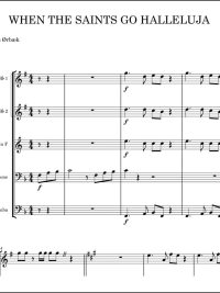 When the saints go halleluja -arrangert for brasskvintett av Anders Ørbæk