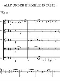 Allt under himmelens fäste - arrangert for brasskvintett av Anders Ørbæk