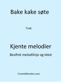 Bake kake søte